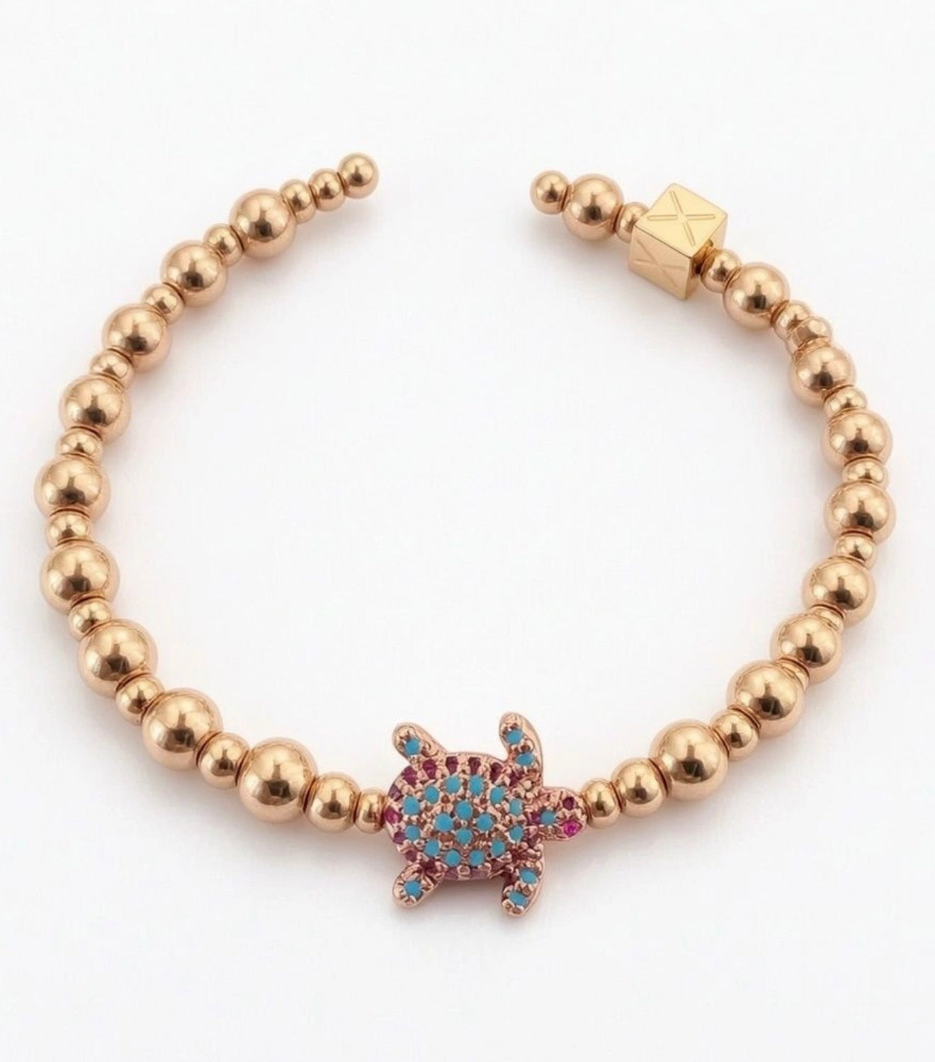 Rosé Turtle Bangle